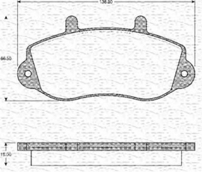 MAGNETI MARELLI 363702161101 -  Комплект тормозных колодок, дисковый тормоз